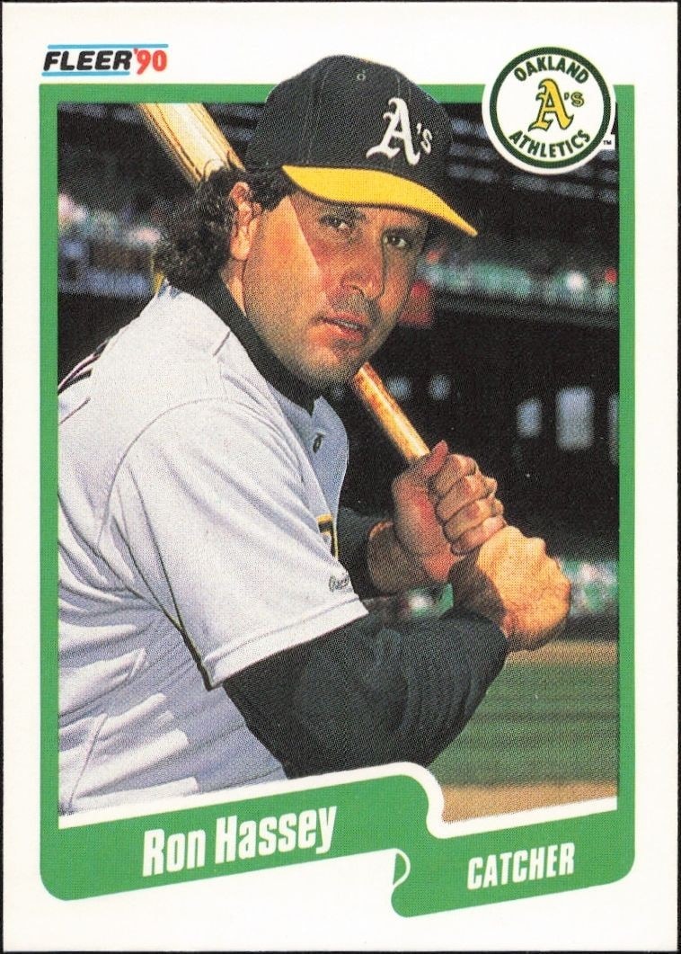 1990 Fleer Ron Hassey #8 trading card