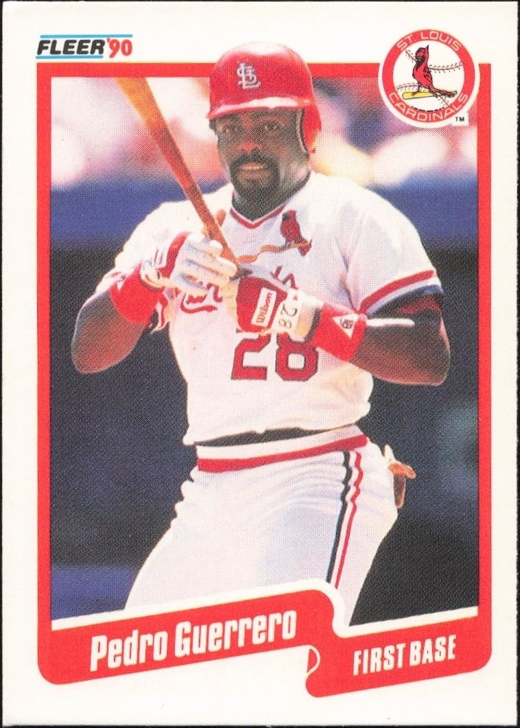 1990 Fleer Pedro Guerrero #250 trading card