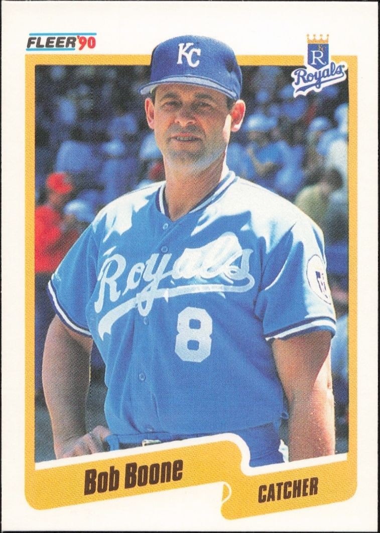 1990 Fleer Bob Boone #102 trading card