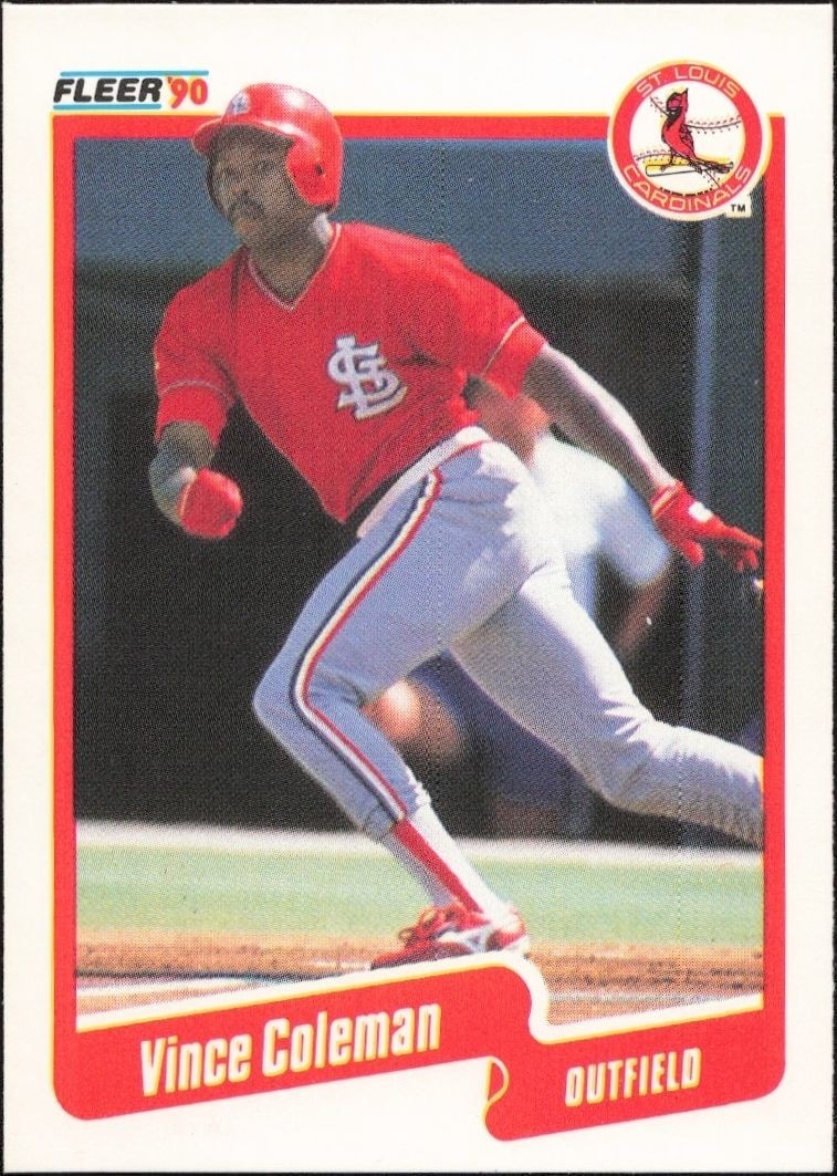 1990 Fleer Vince Coleman #245 trading card
