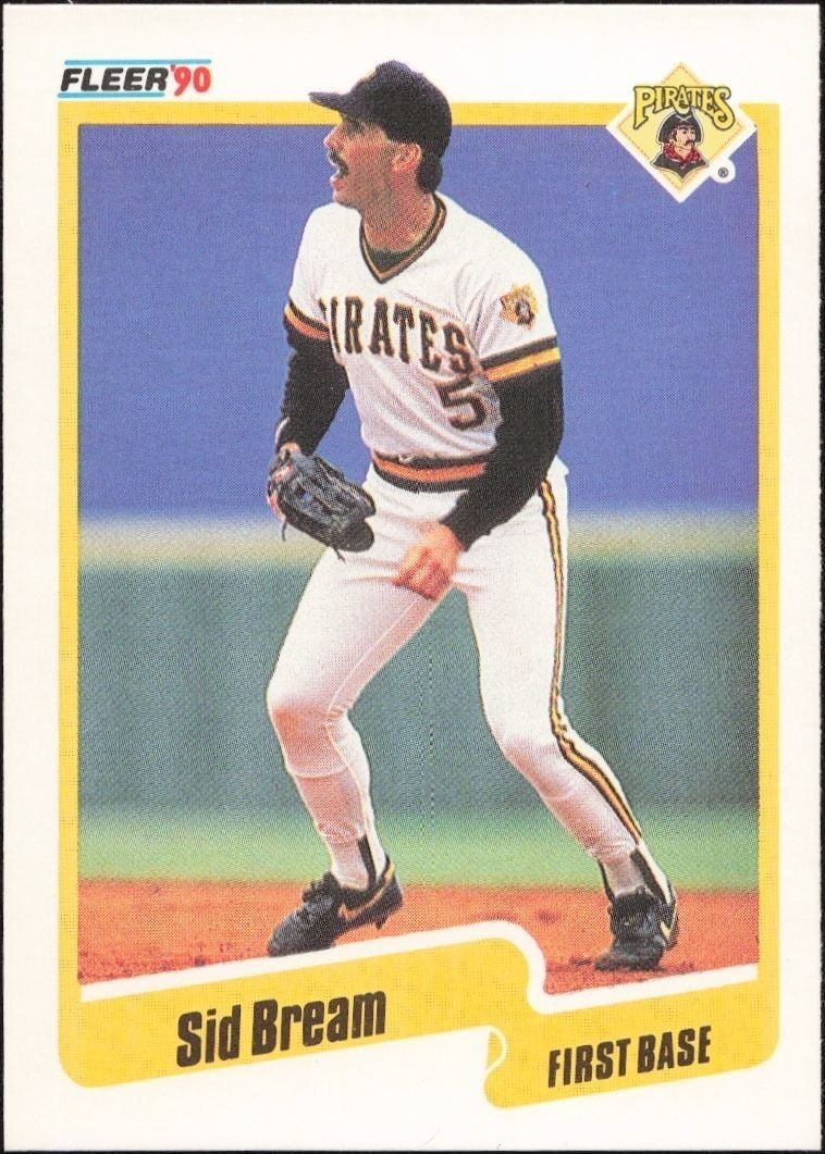 1990 Fleer Sid Bream #463 trading card