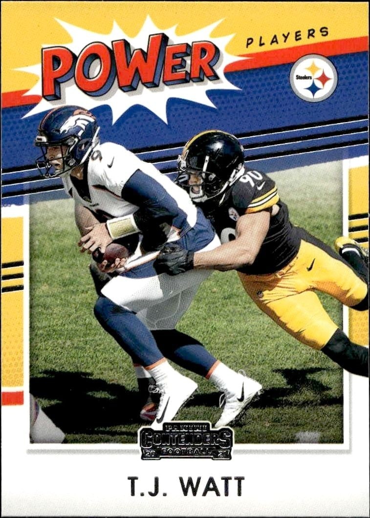 2021 Panini Contenders T.J. Watt #PP-TWA trading card