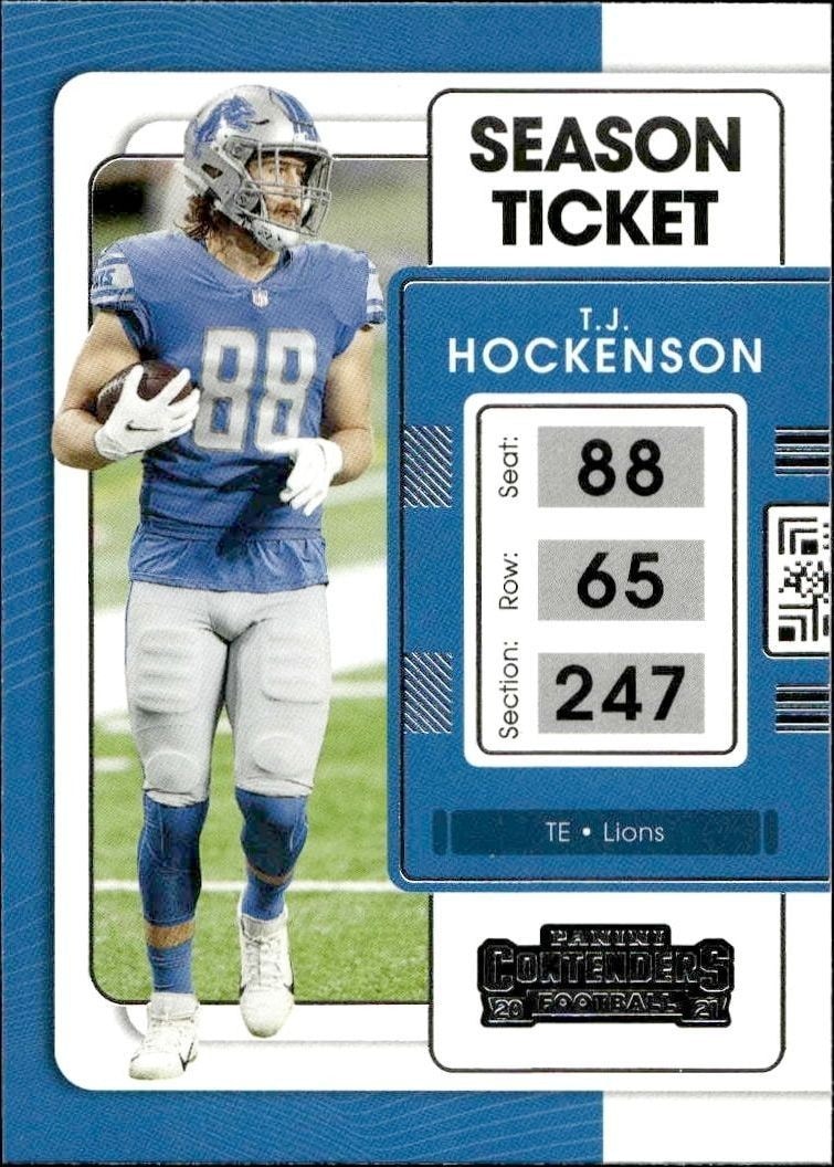 2021 Panini Contenders T.J. Hockenson #33 trading card