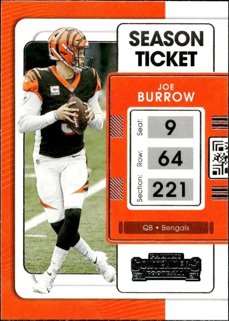 2021 Panini Contenders Joe Burrow #19 trading card