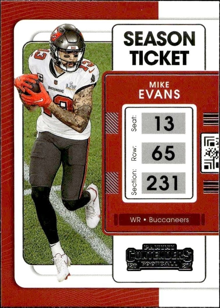 2021 Panini Contenders Mike Evans #92 trading card