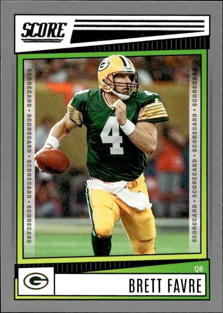 2022 Panini Score Brett Favre #101 football trading card front