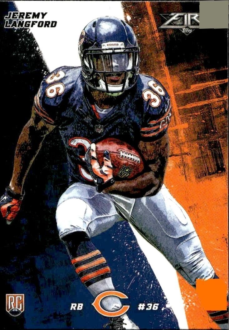 2015 Topps Fire Jeremy Langford #25 trading card