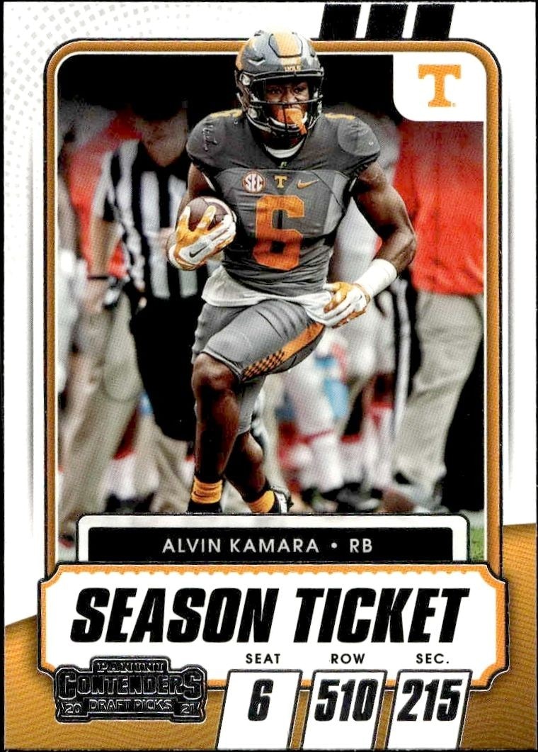 2021 Panini Contenders Draft Picks Alvin Kamara #51 trading card