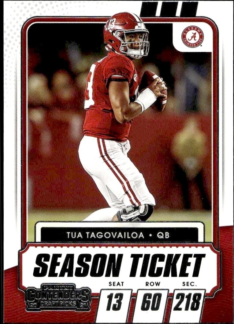 2021 Panini Contenders Draft Picks Tua Tagovailoa #25 trading card