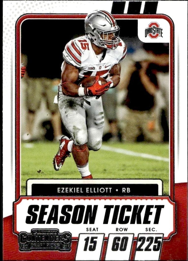 2021 Panini Contenders Draft Picks Ezekiel Elliott #50 trading card