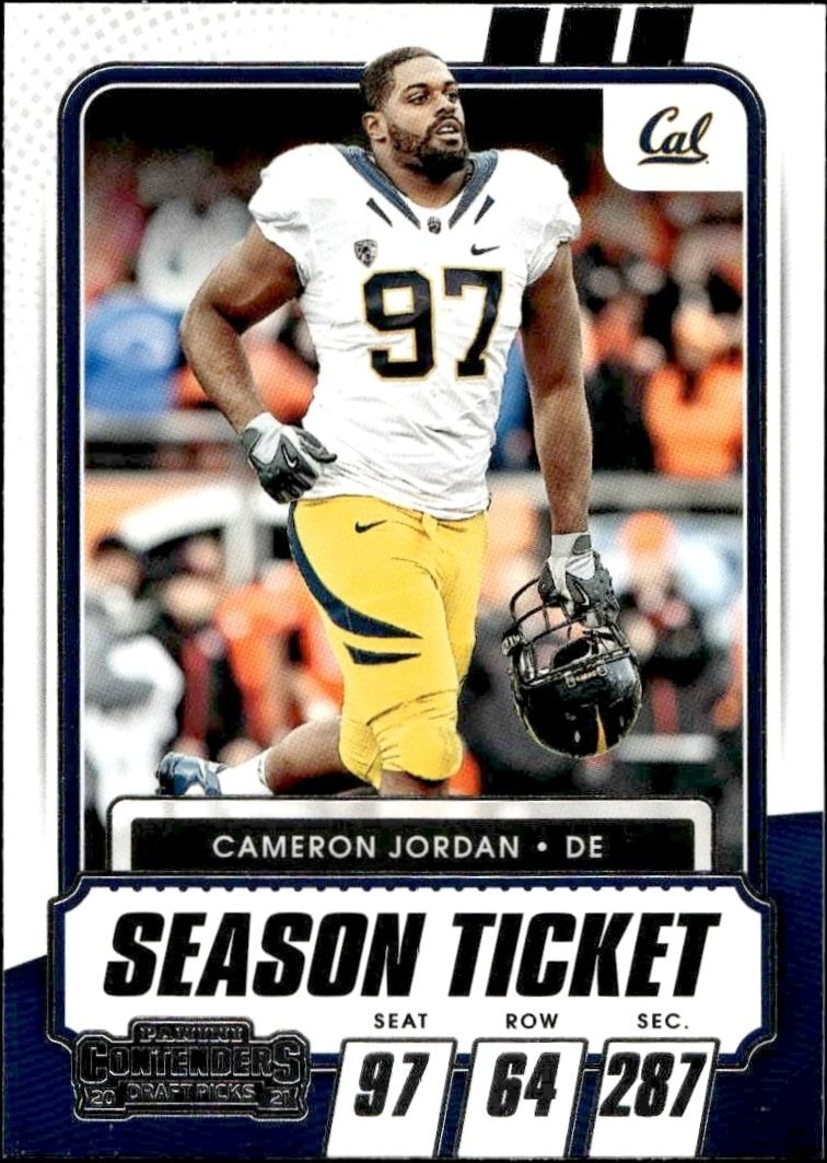 2021 Panini Contenders Draft Picks Cameron Jordan #86 trading card