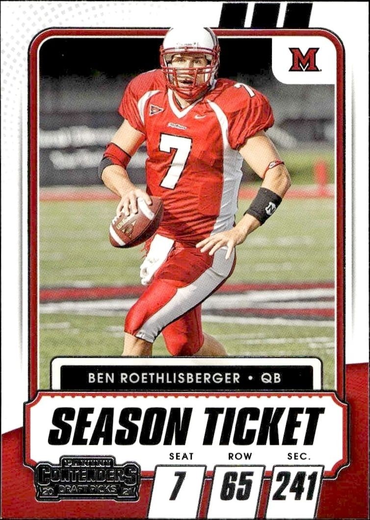 2021 Panini Contenders Draft Picks Ben Roethlisberger #12 trading card
