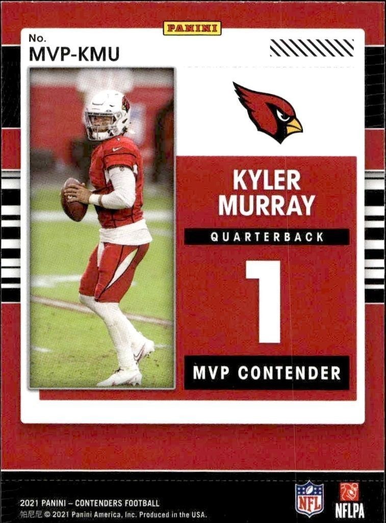 2021 Panini Contenders Kyler Murray #MVP-KMU football trading card back