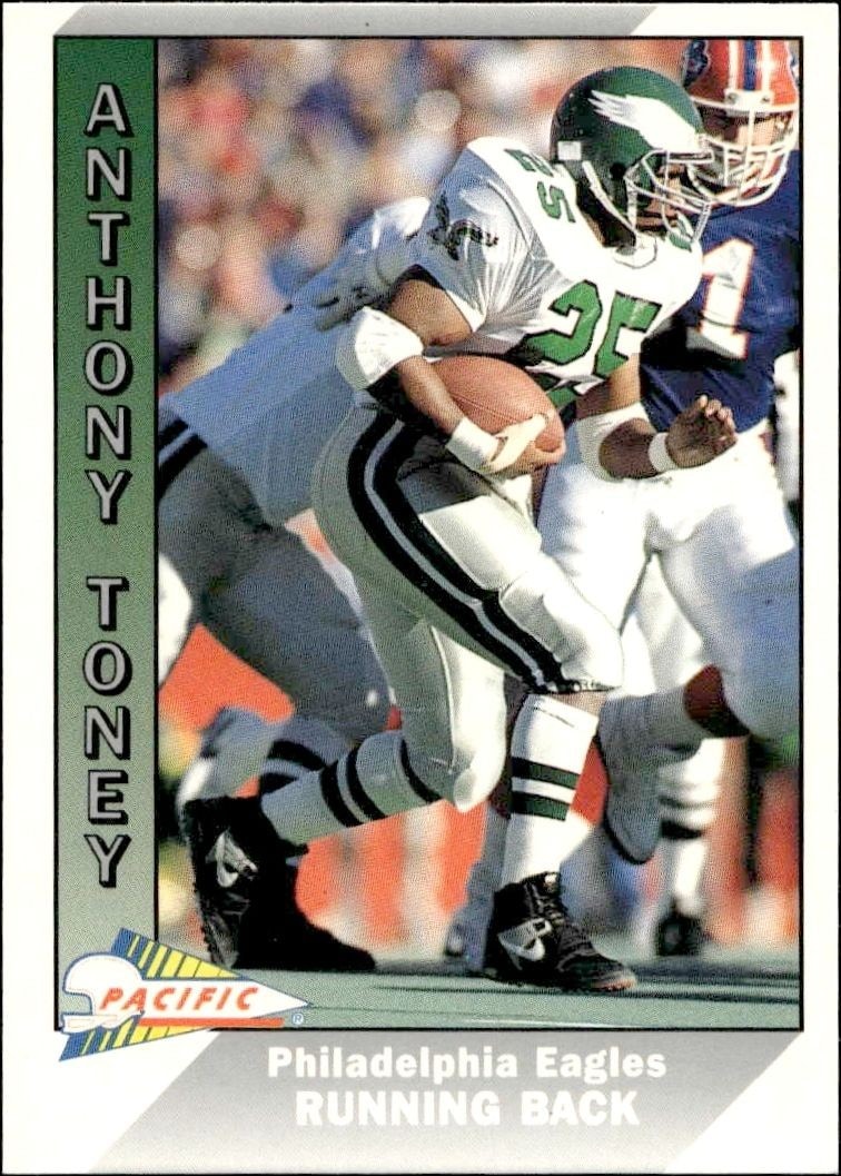 1991 Pacific Anthony Toney #398 football trading card front