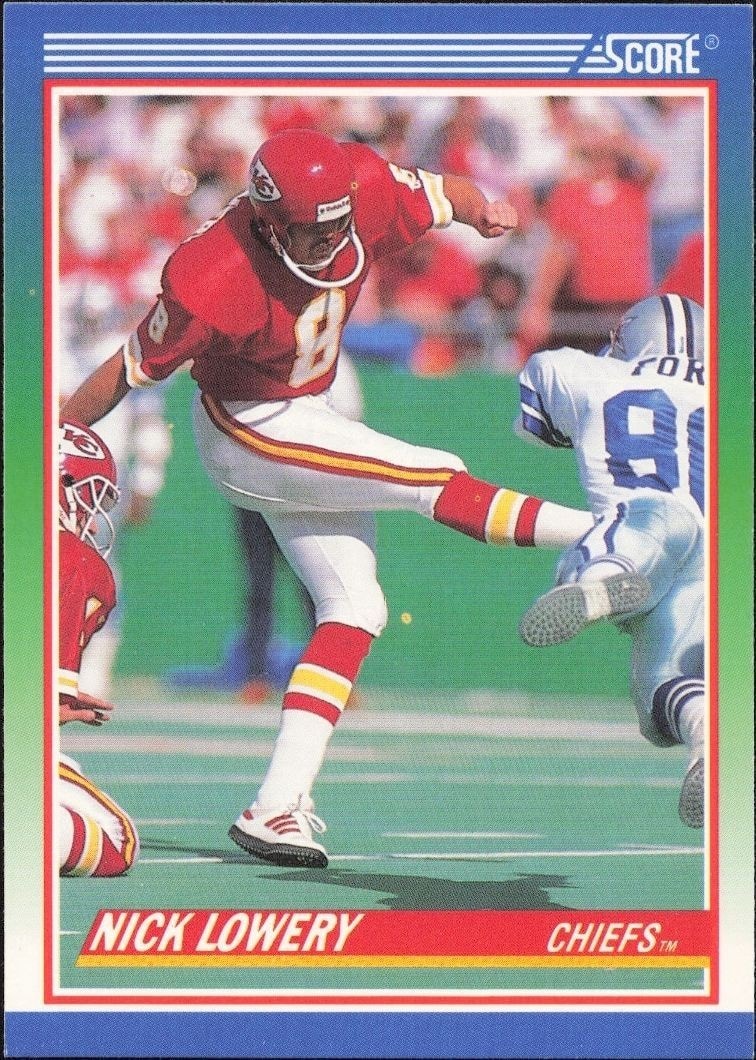 1990 Score Nick Lowery #372 trading card