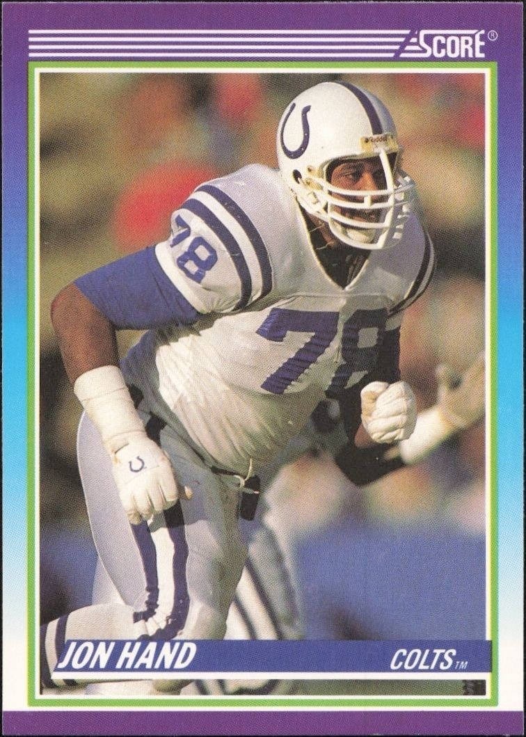 1990 Score Jon Hand #442 trading card