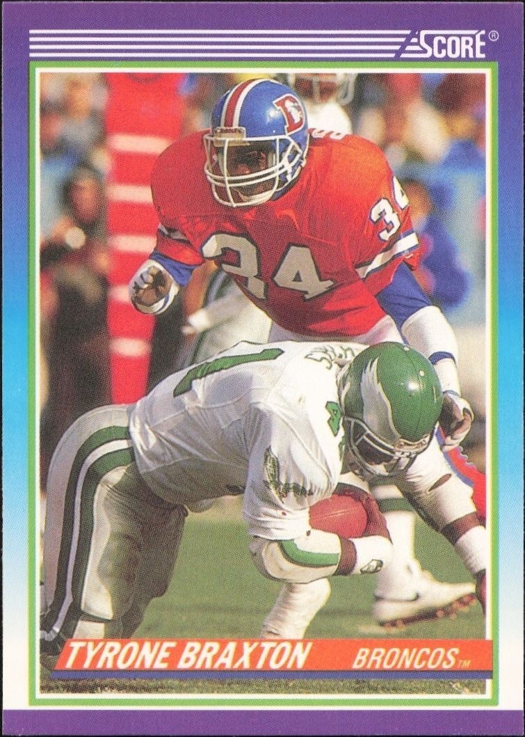 1990 Score Tyrone Braxton #474 trading card