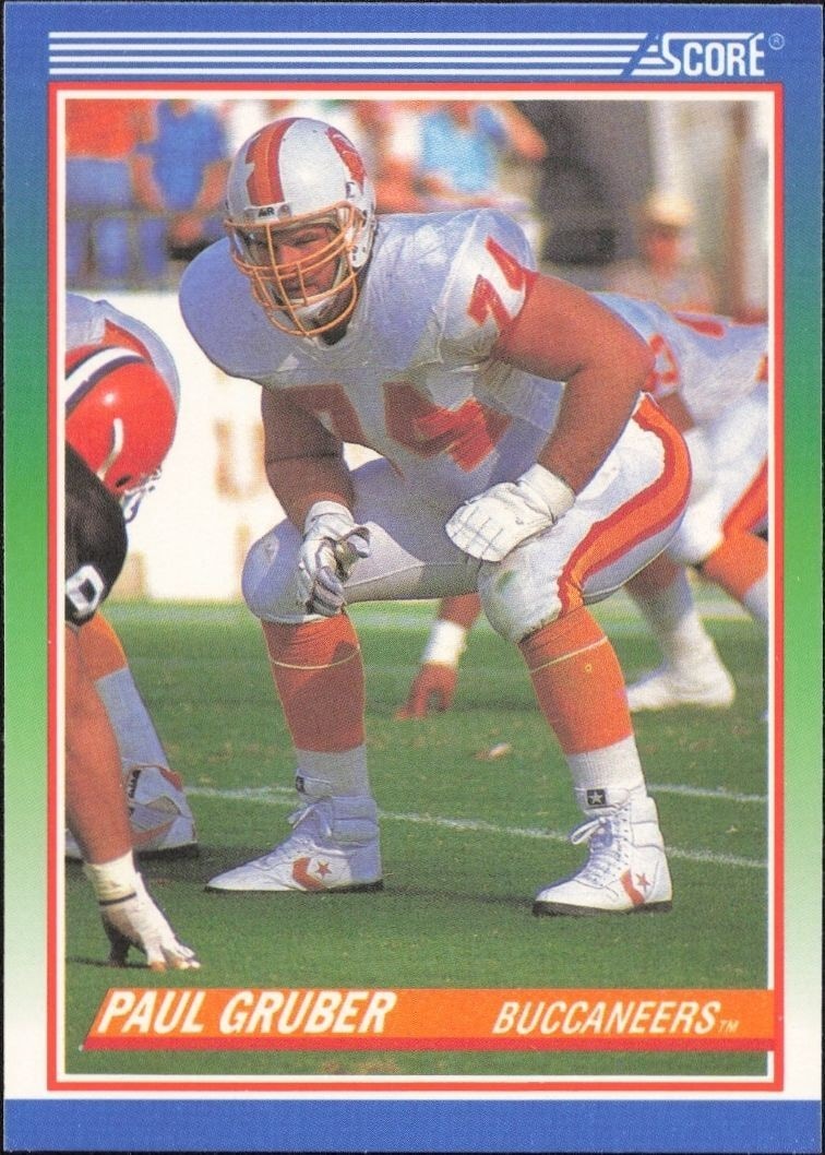 1990 Score Paul Gruber #351 football trading card front