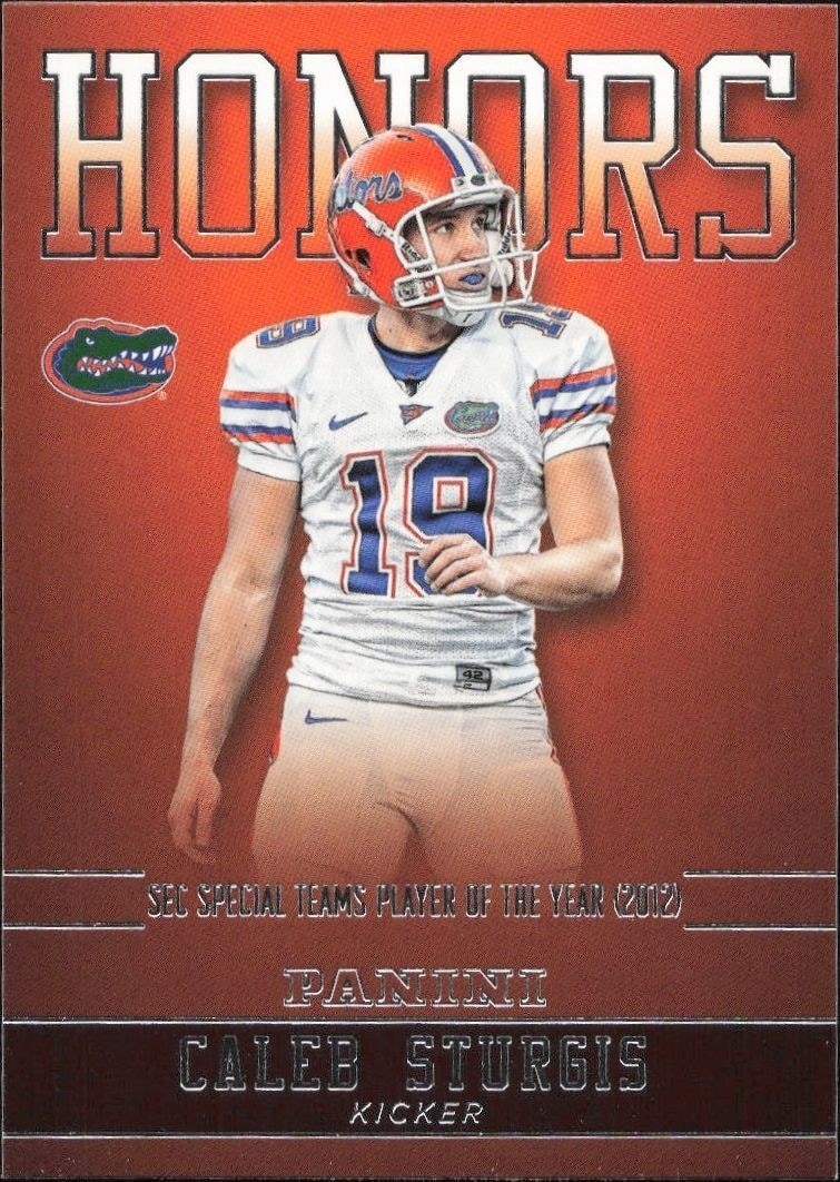 2015 Panini Florida Gators Caleb Sturgis #CS-FL trading card