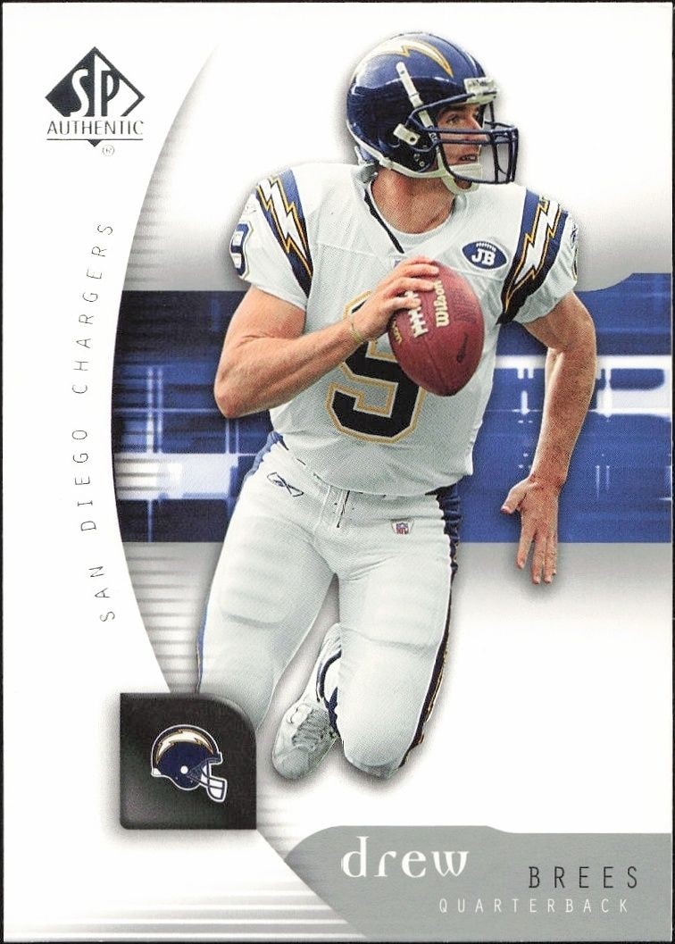 2005 Upper Deck SP Authentic Drew Brees #71 football trading card front