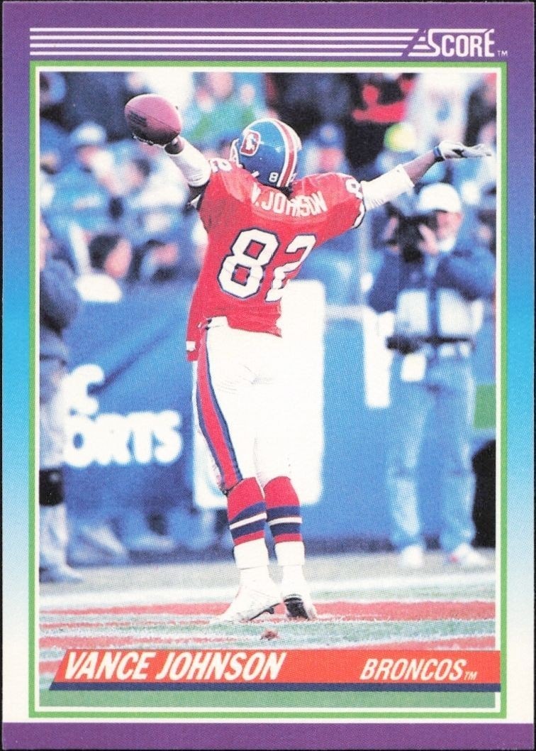 1990 Score Vance Johnson #182 trading card