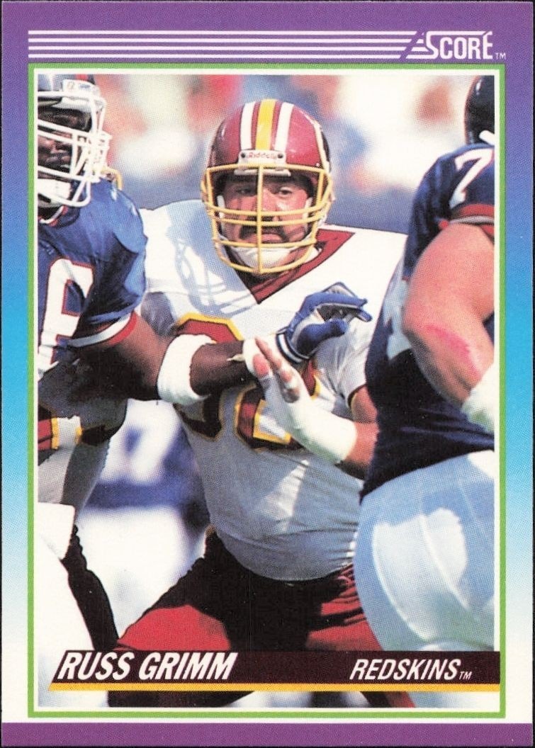 1990 Score Russ Grimm #205 trading card