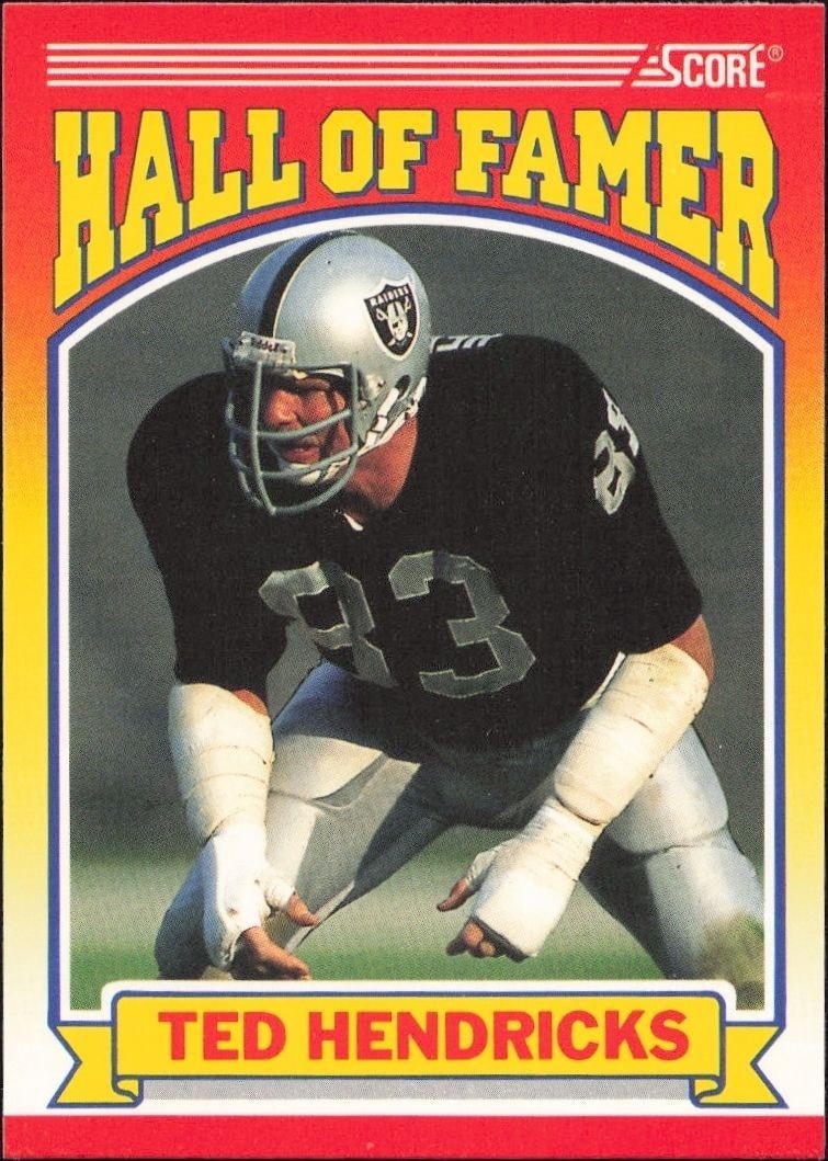 1990 Score Ted Hendricks #599 trading card