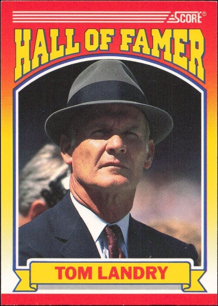1990 Score Tom Landry #597 trading card