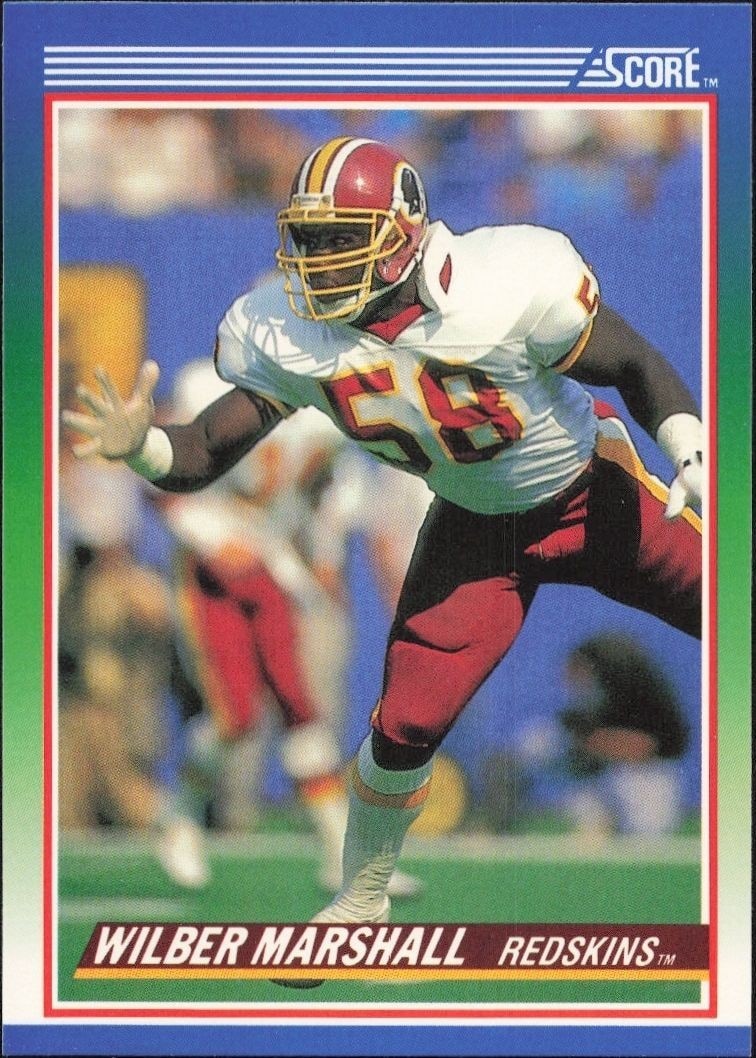 1990 Score Wilber Marshall #71 trading card