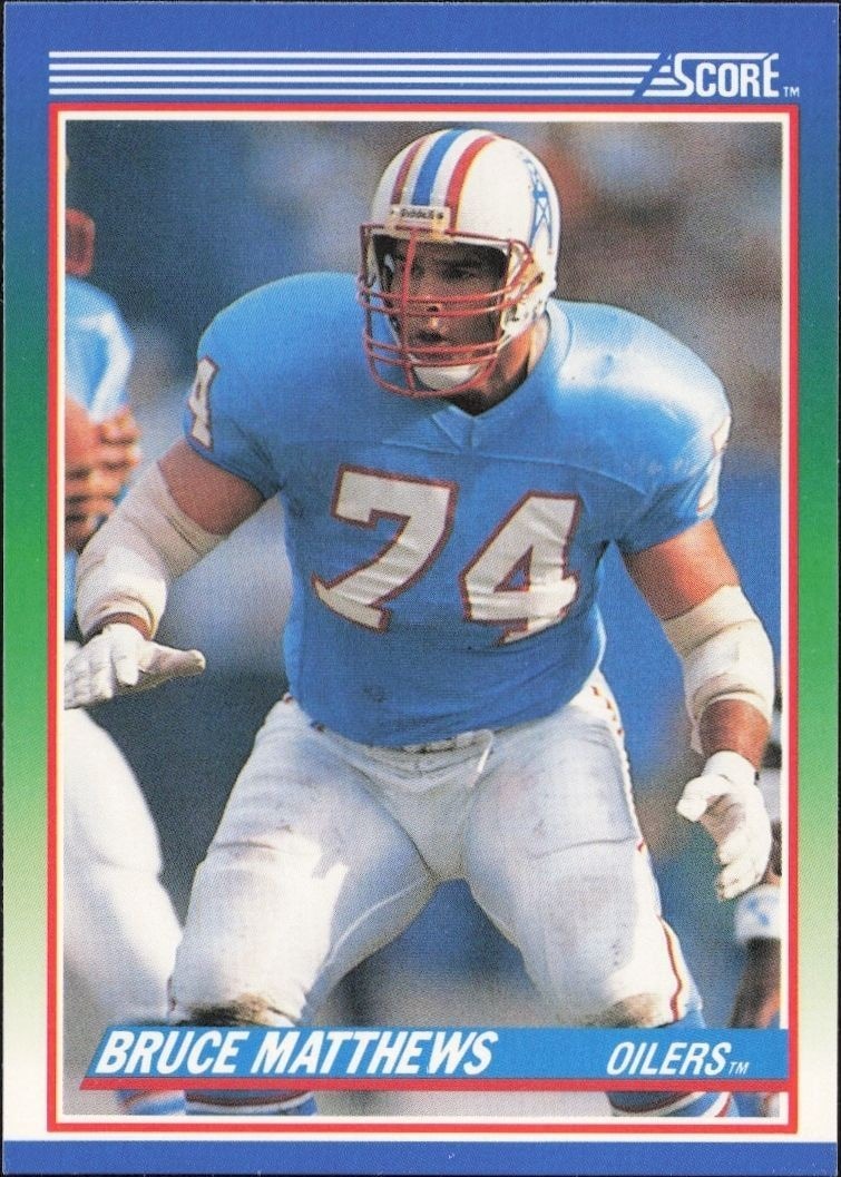 1990 Score Bruce Matthews #93 trading card