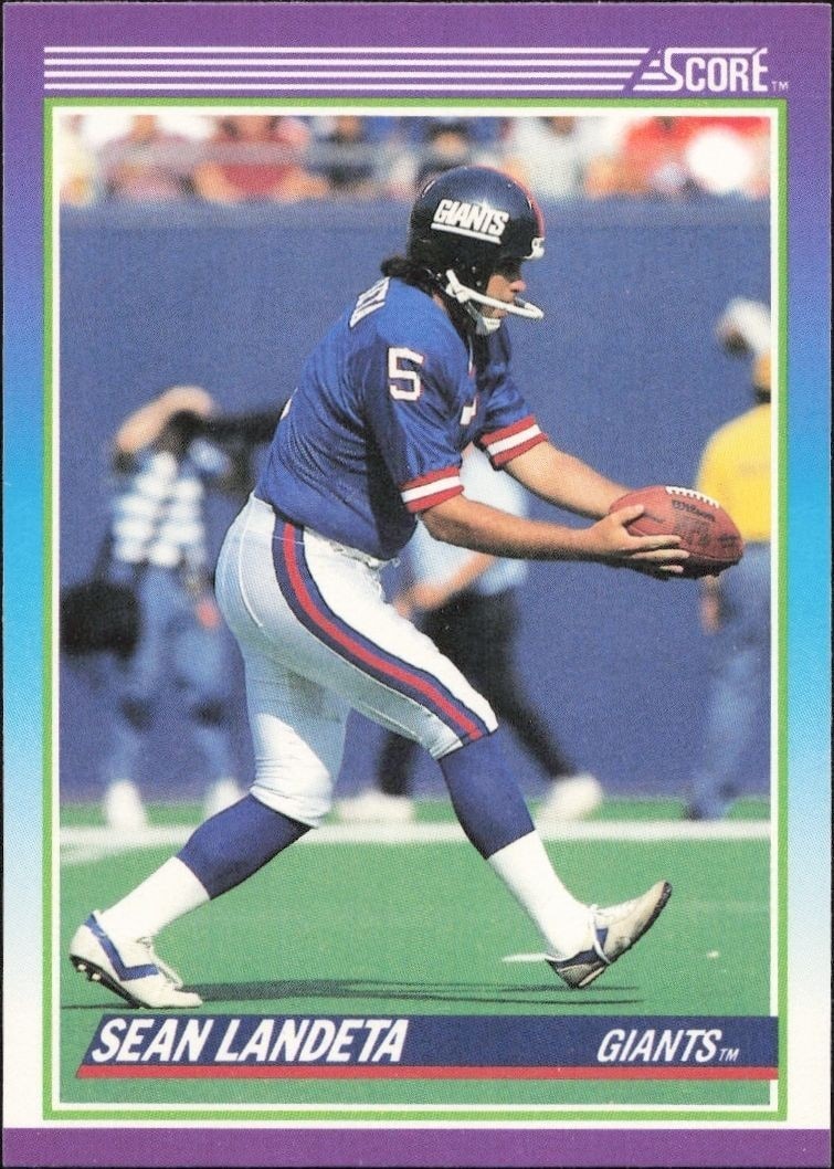 1990 Score Sean Landeta #175 trading card