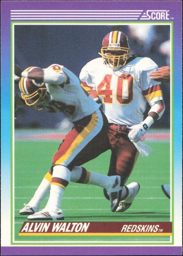 1990 Score Alvin Walton #154 trading card