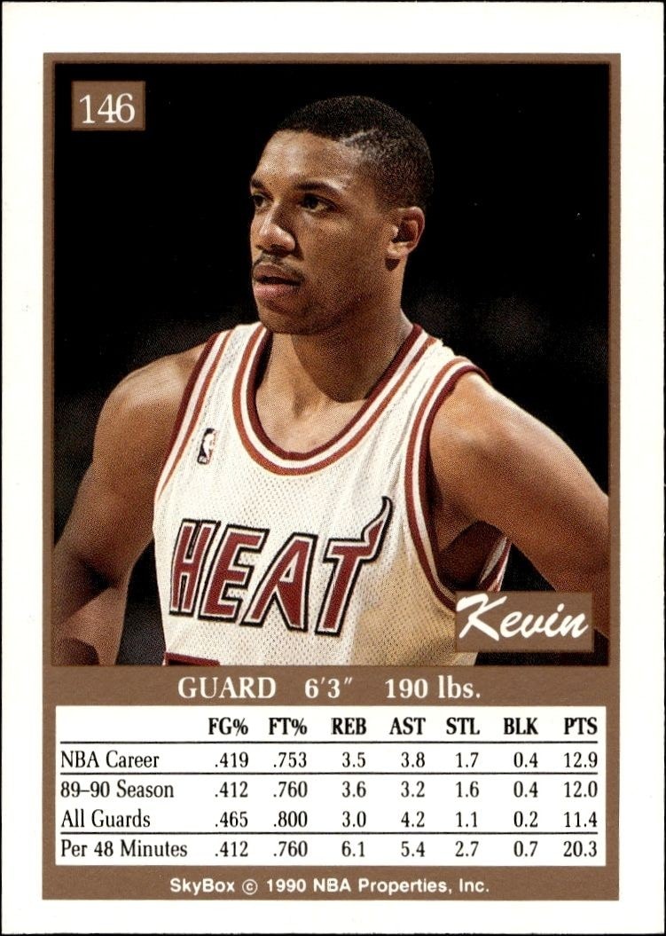 1990-91 Skybox Kevin Edwards #146 basketball trading card back