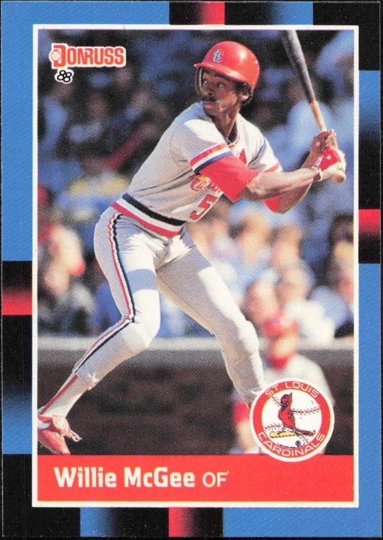 1988 Donruss Willie McGee #307 trading card