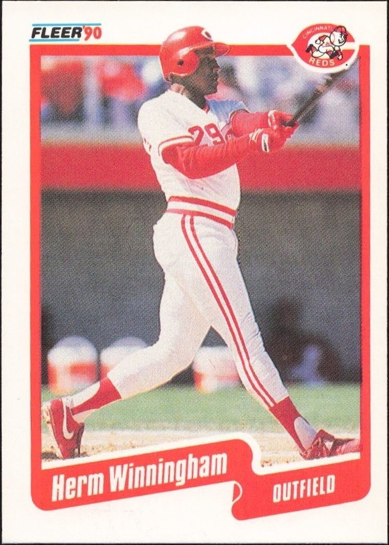 1990 Fleer Herm Winningham #435 trading card