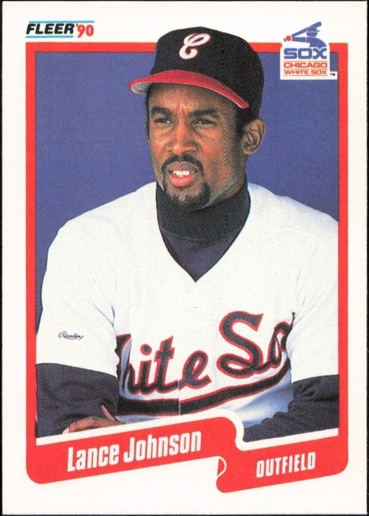 1990 Fleer Lance Johnson #536 trading card