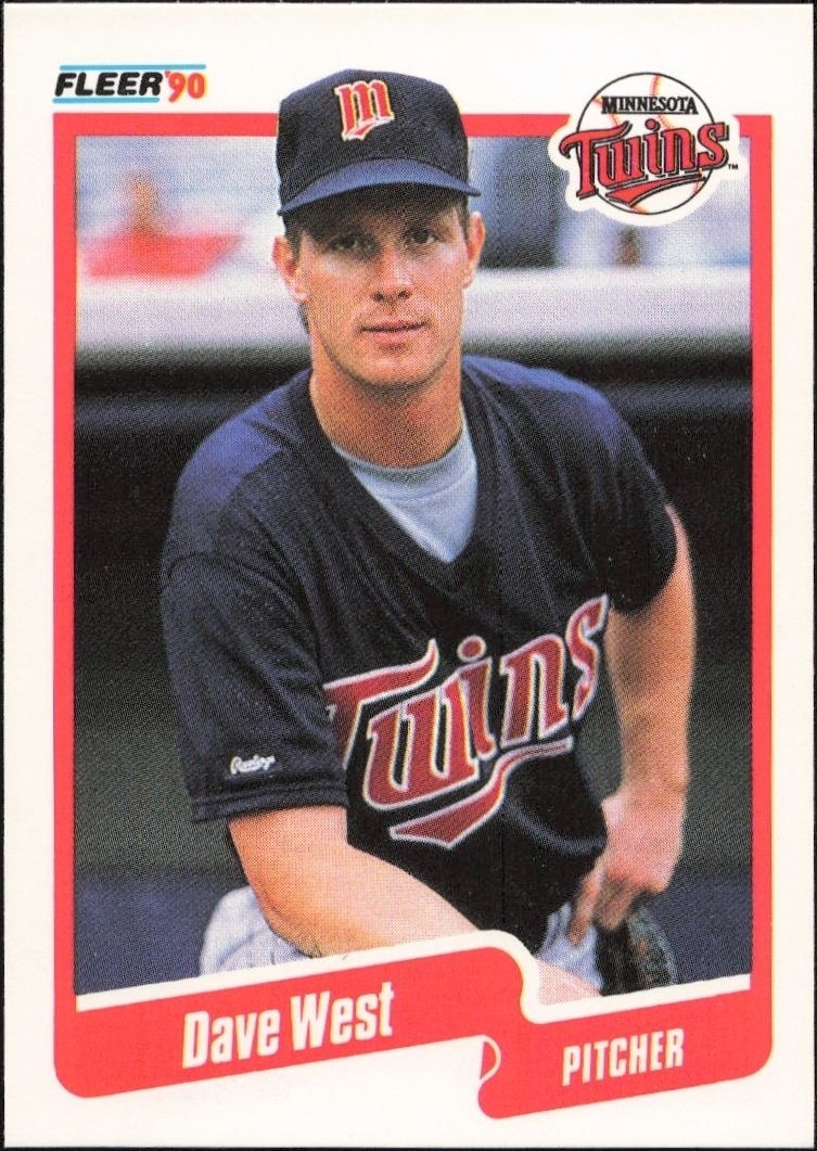 1990 Fleer Dave West #388 trading card
