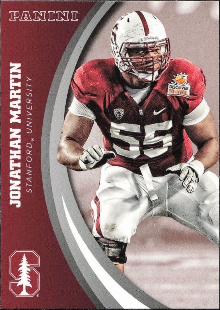 2015 Panini Stanford Cardinal Team Collection Jonathan Martin #25 trading card