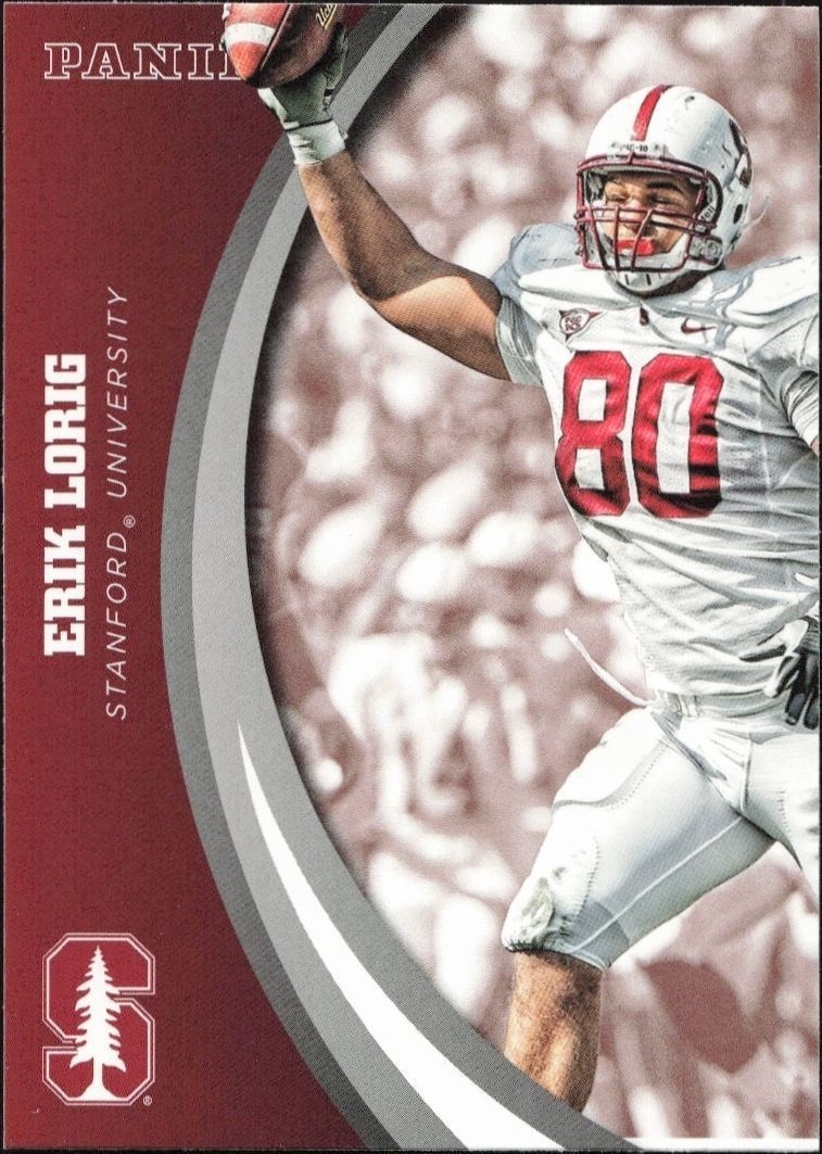 2015 Panini Stanford Cardinal Team Collection Erik Lorig #16 trading card