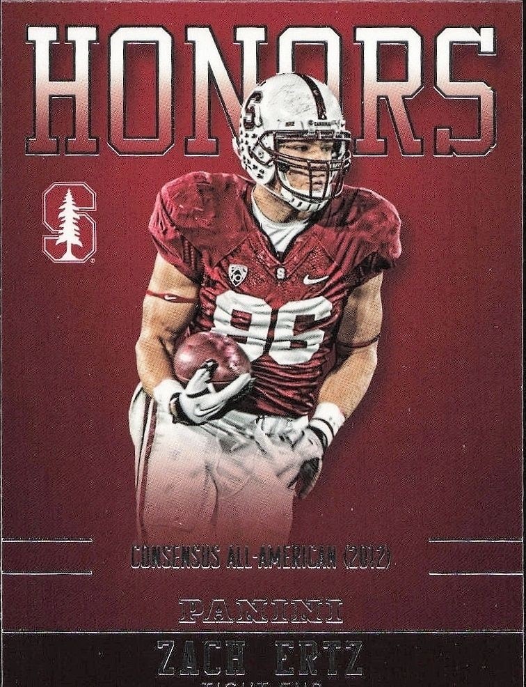 2015 Panini Stanford Cardinal Team Collection Zach Ertz #ZE-STA trading card
