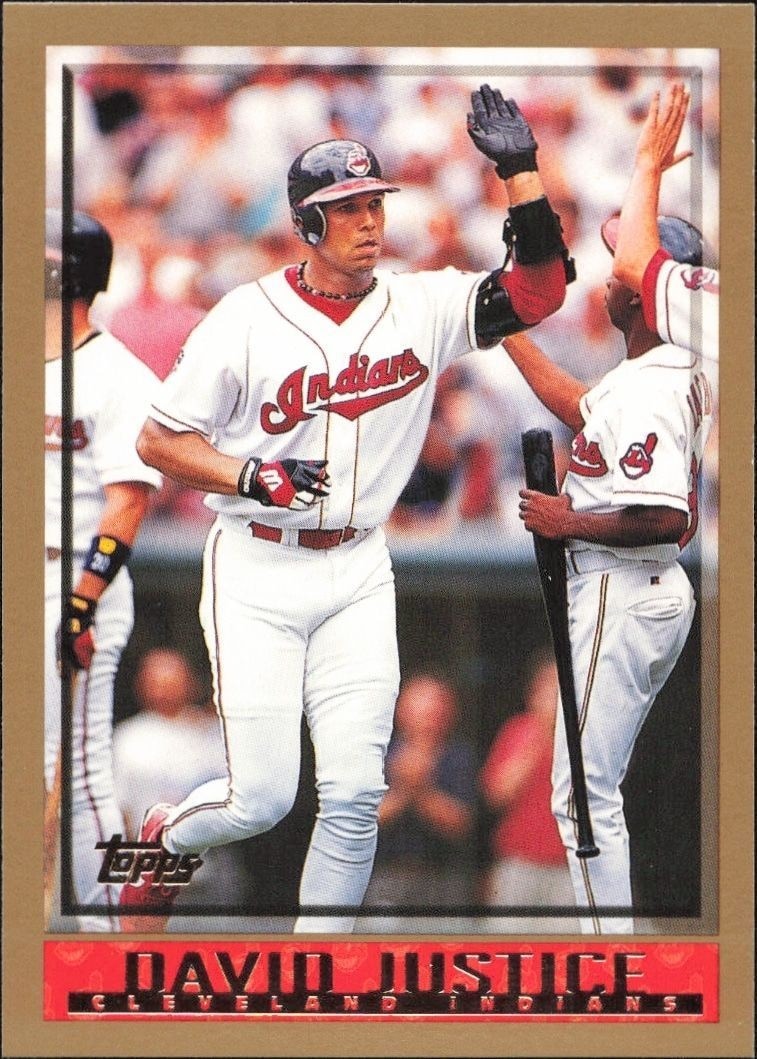 1998 Topps Series 2 David Justice #336 trading card