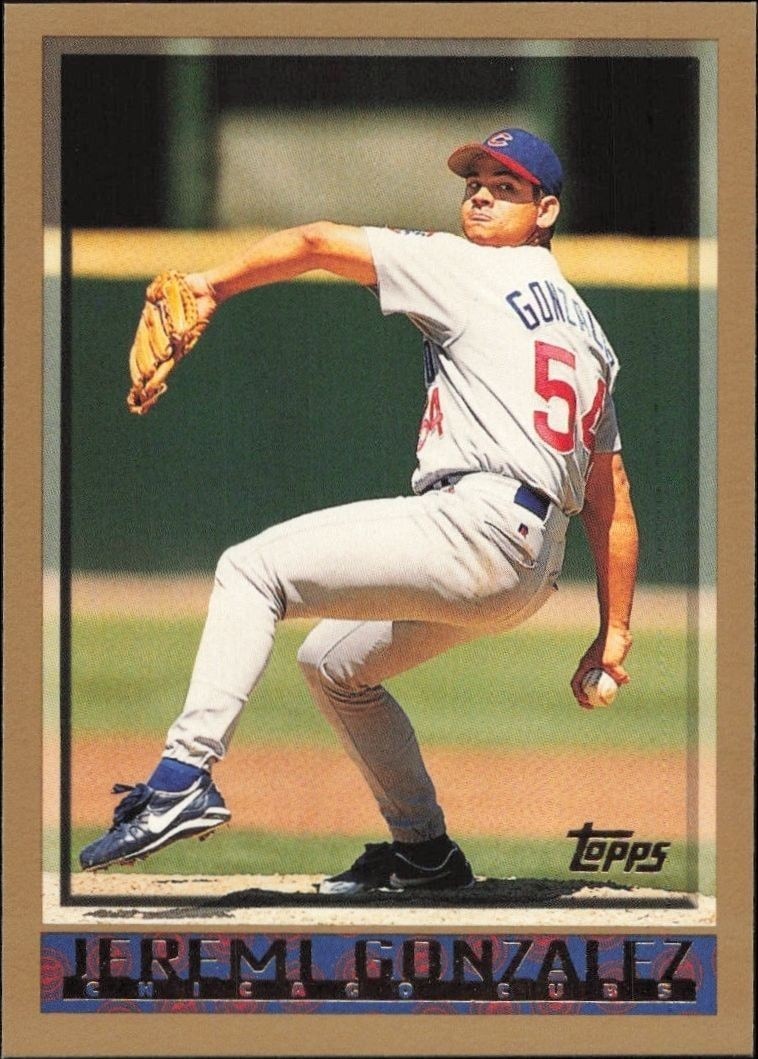1998 Topps Series 2 Jeremi Gonzalez #393 trading card