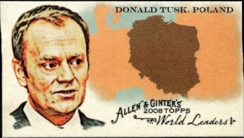 2008 Topps Allen & Ginter Donald Tusk, Poland #WL36 baseball trading card front