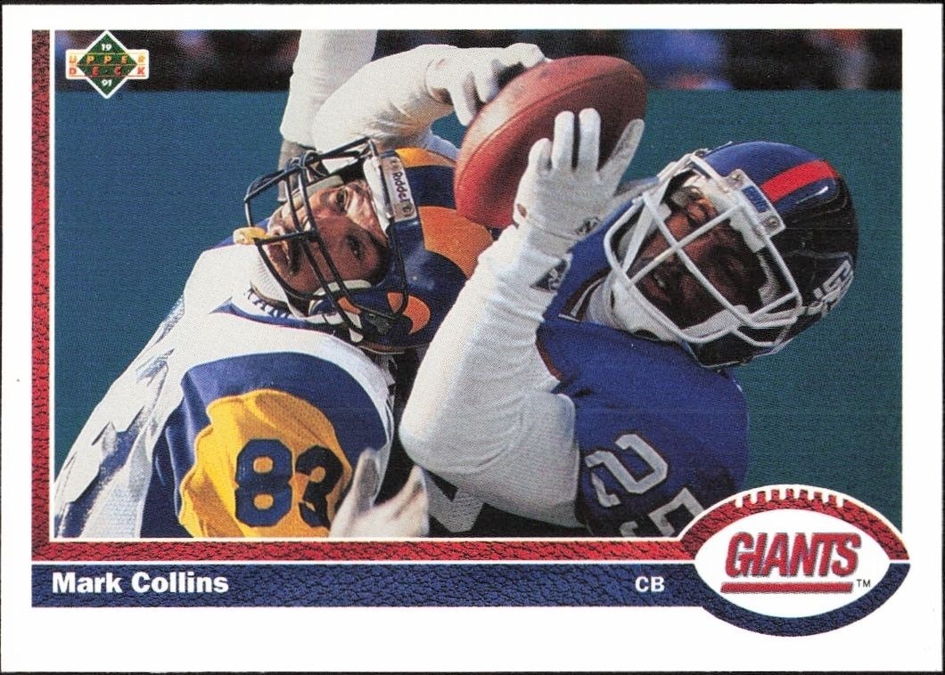 1991 Upper-Deck Mark Collins #320 trading card
