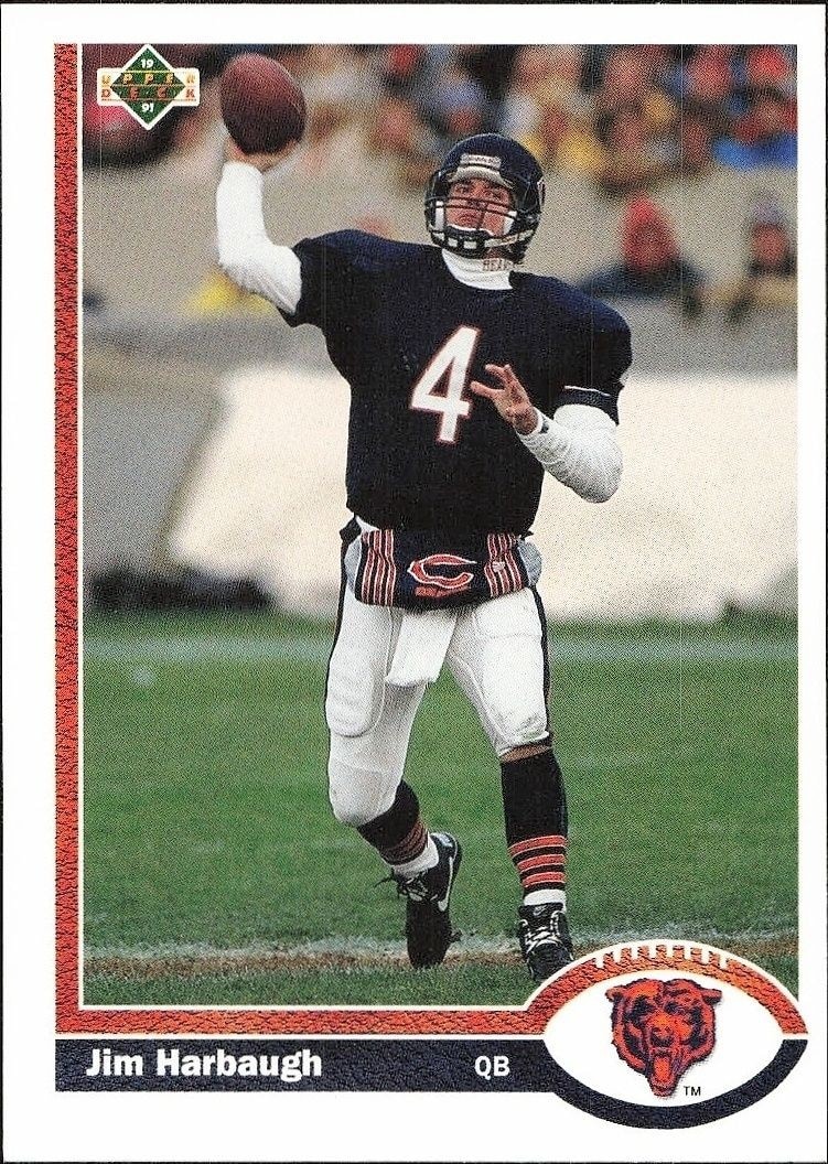 1991 Upper-Deck Jim Harbaugh #322 trading card