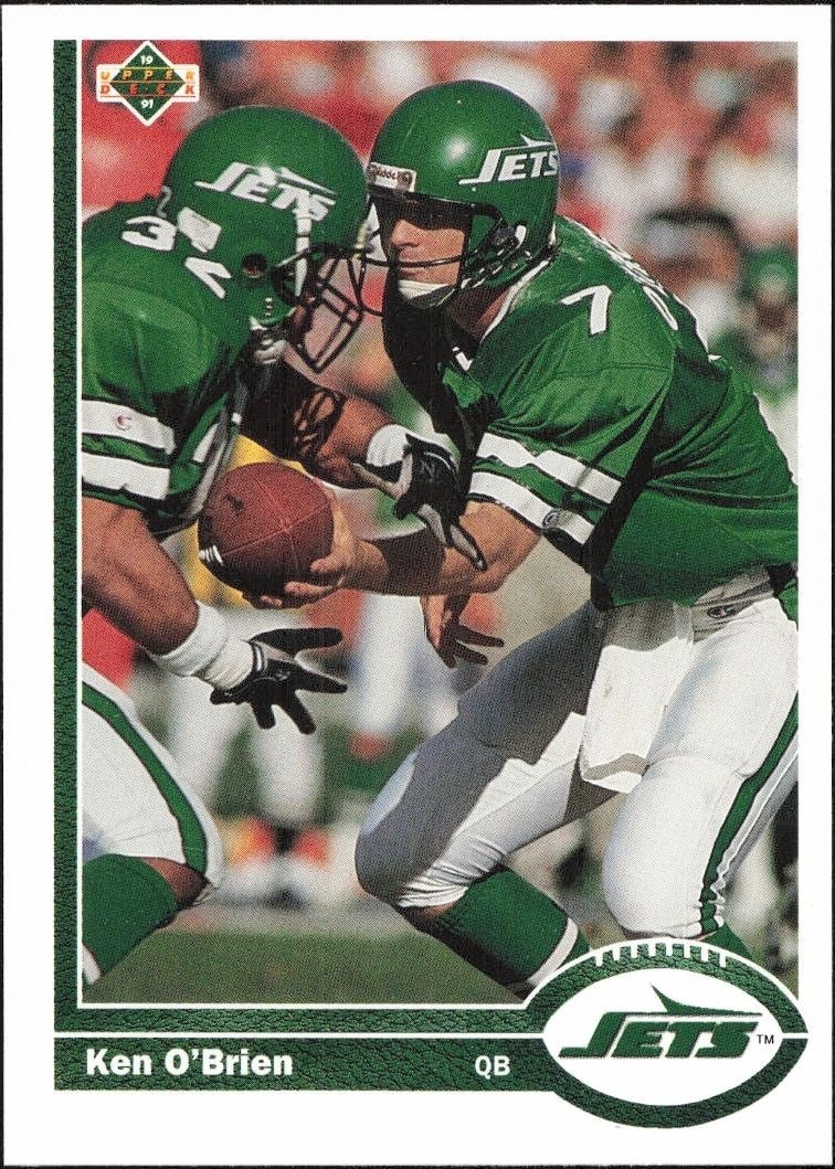 1991 Upper-Deck Ken O'Brien #327 trading card