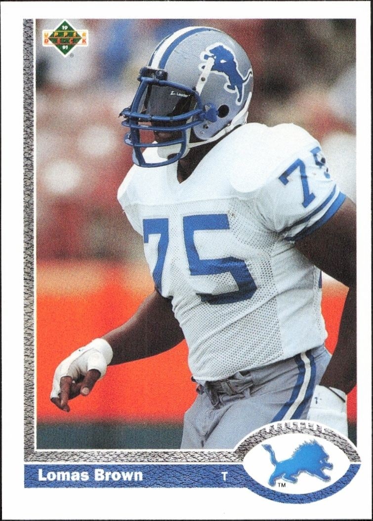 1991 Upper-Deck Lomas Brown #325 trading card