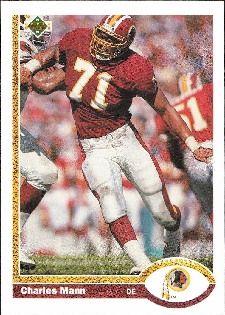 1991 Upper Deck Charles Mann #278 football trading card front