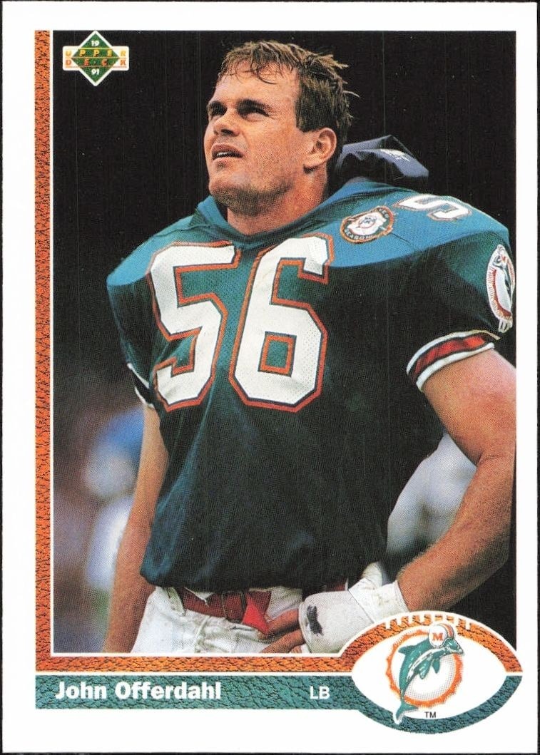 1991 Upper-Deck John Offerdahl #293 trading card