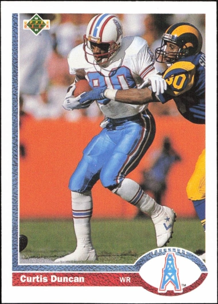 1991 Upper-Deck Curtis Duncan #299 trading card
